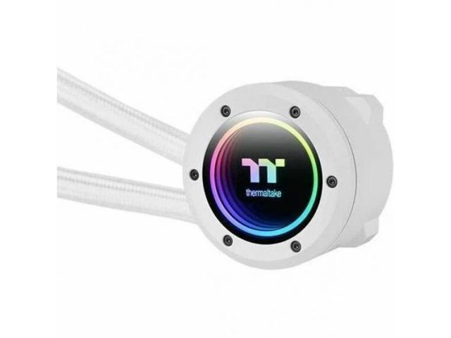 Thermaltake - TH120 V2 ARGB Sync 120mm AIO Liquid Cooler (1x 120mm ARGB PWM Fans) with Mirror Rotating Cap Design - White - image 8