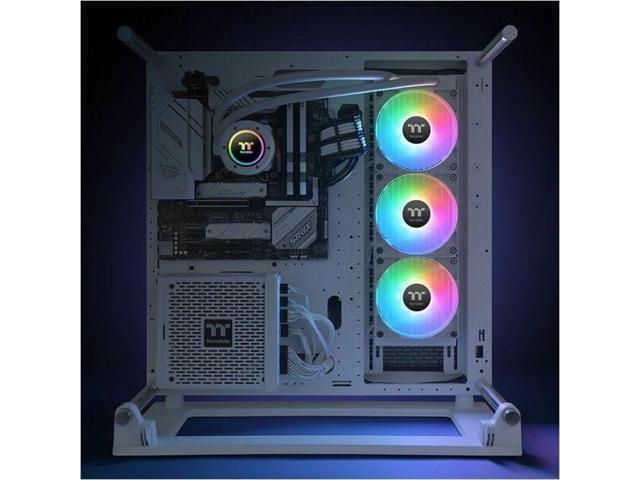 Thermaltake - TH360 V2 ARGB Sync 360mm AIO Liquid Cooler (3x 120mm ARGB PWM Fans) with Mirror Rotating Cap Design - White - image 5