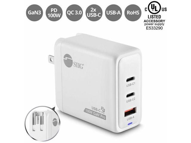 SIIG 100W GaN PD Combo Charger 2C1A ACPW1Z11S1