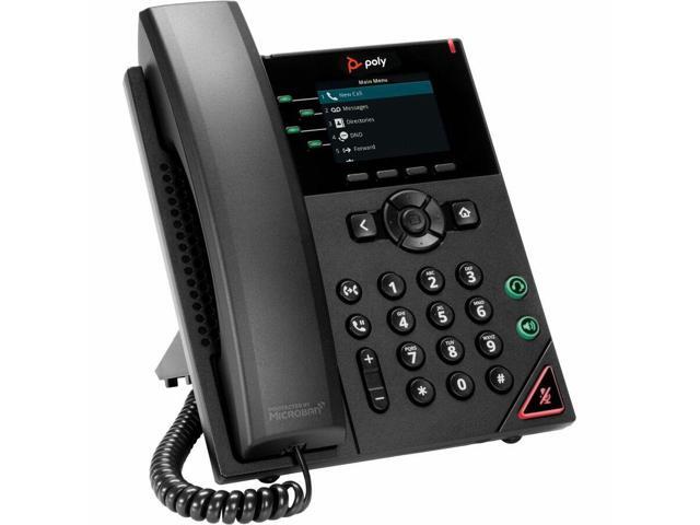 HP Poly VVX 250 4-Line IP Corded Phone and PoE-Enabled GSA/TAA-US 89B64AA#ABA