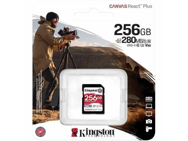 Kingston Canvas React Plus 256 GB Class 10/UHS-II U3 V60 SDXC SDR2V6256GB