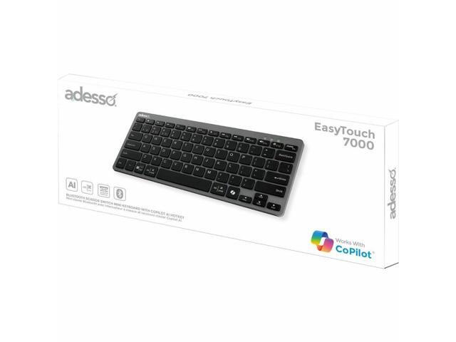 Adesso EasyTouch Bluetooth Wireless Keyboard with CoPilot AI Hotkey - Black - image 7