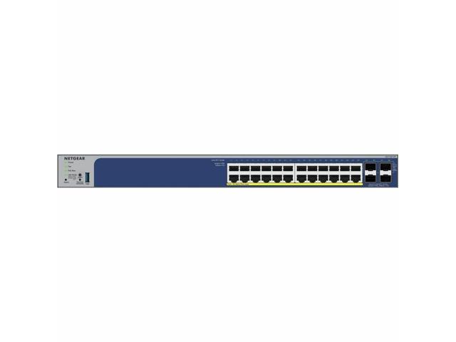 Netgear GS728TXPv3 24-Port Manageable Gigabit PoE+ Smart Switches with 4 Dedicated 10G SFP+ Ports, GS728TXP-300NAS