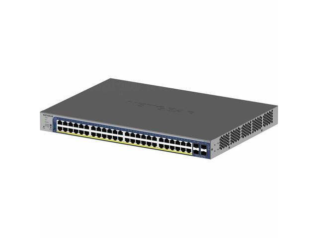 Netgear GS752TXPv3 48-Port Gigabit Ethernet PoE+ Smart Switch with 4 Dedicated 10G SFP+ Ports, GS752TXP-300NAS