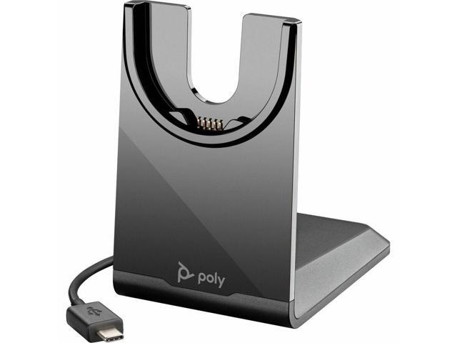 Poly Voyager Focus 2 USB-C-C Headset +USB-C/A Adapter + Charging Stand - Google Assistant, Siri - Stereo - USB Type C - Wired/Wireless - Bluetooth...