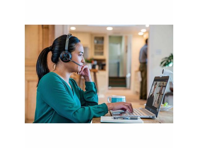 Poly Voyager Focus 2 USB-C-C Headset + USB-C/A Adapter - Google Assistant, Siri - Stereo - USB Type C - Wired/Wireless - Bluetooth - 298.6 ft -...