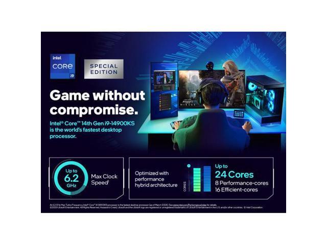 Intel Core i9-14900KS Desktop Processor 24 cores (8 P-cores + 16 E-cores)