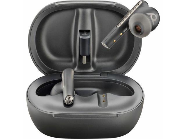 Poly Voyager Free 60+ UC Carbon Black Earbuds +BT700 USB-C Adapter +Touchscreen Charge Case (7Y8G4AA)