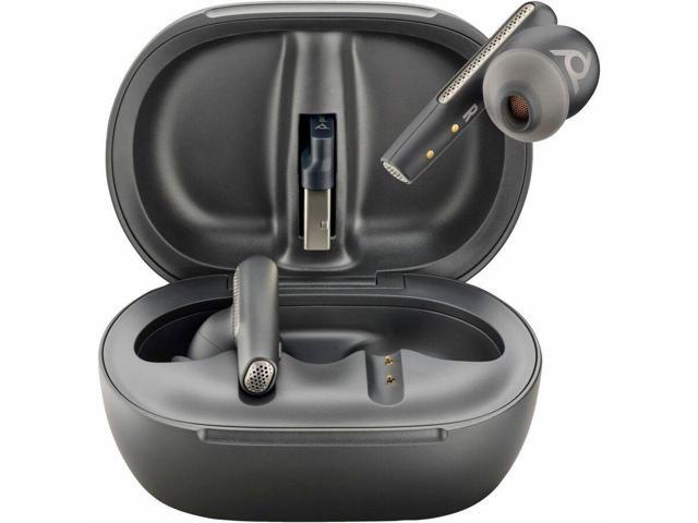 Poly Voyager Free 60+ UC Carbon Black Earbuds +BT700 USB-C Adapter +Touchscreen Charge Case (7Y8G4AA)