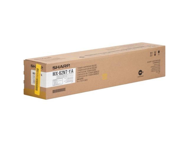 Yellow Toner Cartridge for Sharp MX-62NTYA MX-6240N, MX-6500N, MX-6580N, MX-7040N, MX-7500N, MX-7580N, Genuine Sharp Brand