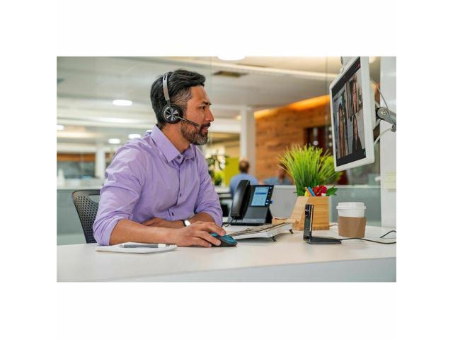 Poly Voyager Focus 2 USB-C-C Headset + USB-C/A Adapter TAA - Google Assistant, Siri - Stereo - USB Type C - Wired/Wireless - Bluetooth - 298.6 ft -...