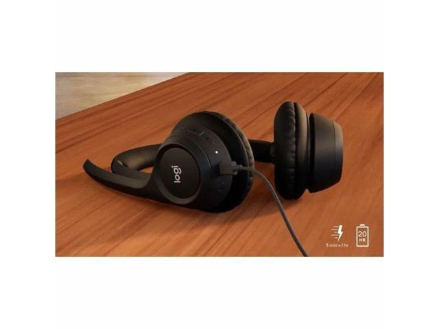 Logitech - Zone 305 Wireless Noise Cancelling Over-the-Ear Headset Teams Version with Receiver - Black - image 3