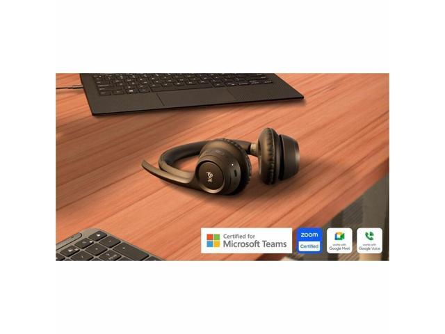 Logitech - Zone 305 Wireless Noise Cancelling Over-the-Ear Headset Teams Version with Receiver - Black - image 4