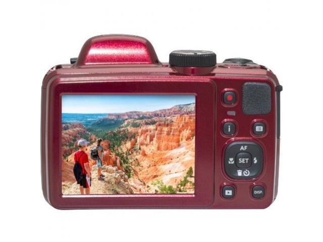 Kodak PIXPRO AZ405 20.7 Megapixel Compact Camera - Red - 1/2.3' BSI CMOS Sensor - Autofocus - 3'LCD - 40x Optical Zoom - 4x Digital Zoom - Optical...