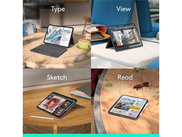 Logitech - Combo Touch for iPad Pro 11-inch (Latest Model)(M4 & M5) Keyboard Case with Detachable Keyboard and Trackpad - Graphite - image 6