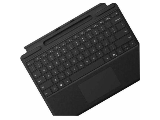 Microsoft Keyboard/Cover Case Microsoft Surface Pro 9, Surface Pro 8, Surface Pro 10, Surface Pro 11 Tablet - Black - Alcantara Body - 8.9' Height...