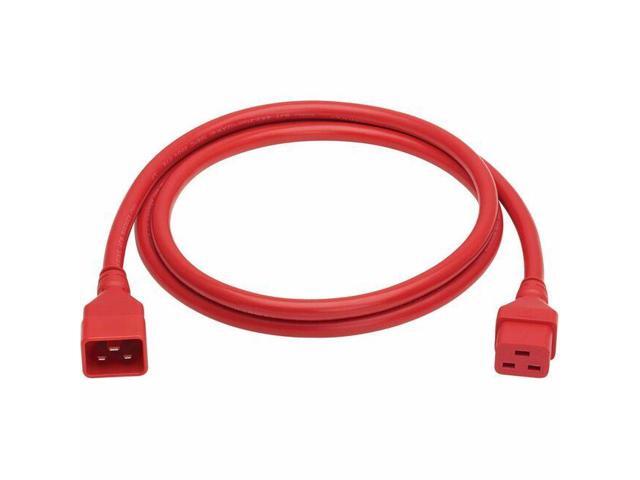 Eaton Tripp Lite series Power Extension Cord, C20 to C19 - Heavy-Duty, 20A, 250V, 12 AWG, 6 ft. (1.8 m), Red