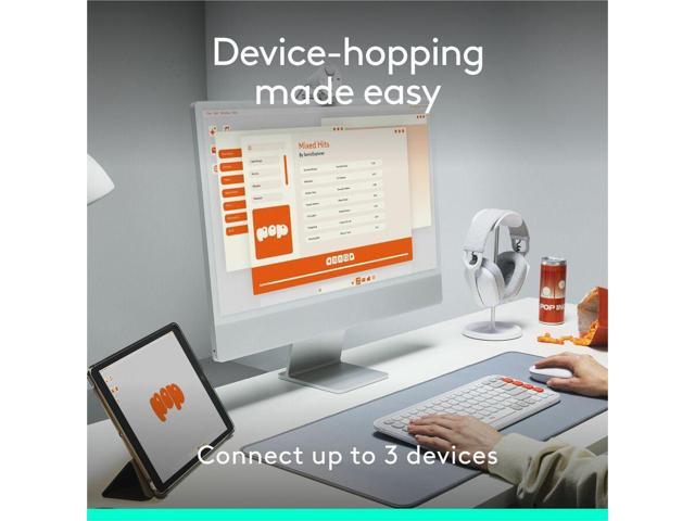 Logitech POP Mouse - Wireless - 32.81 ft - Bluetooth - Lilac - Scroll Wheel - 4 Button(s) - 1 x AA Battery Supported