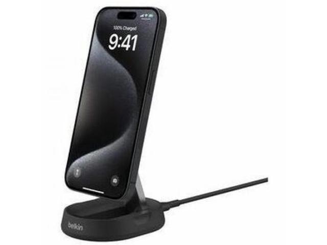 Belkin - Convertible Magnetic Charging Stand 15W - MagSafe-Compatible Fast Qi2 Charger Apple iPhone, Airpods, & More - Black - image 3