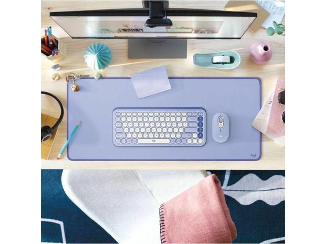 Logitech - Desk Mat Studio Series Extended Mouse Pad with Spill-resistant Durable Design (Large) - Lilac - image 3