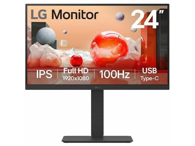 LG 24BA650-B 24' Class Full HD LED Monitor - 16:9 - 23.8' Viewable - In-plane Switching (IPS) Technology - LED Backlight - 1920 x 1080 - 16.7...