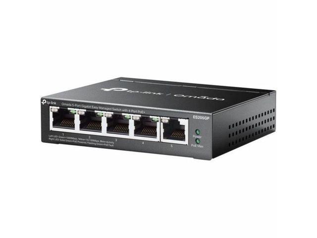 TP-Link Omada 5-Port Gigabit Easy Managed Switch - 5 Ports - Manageable - Gigabit Ethernet - 10/100/1000Base-T - 2 Layer Supported - 65 W PoE...