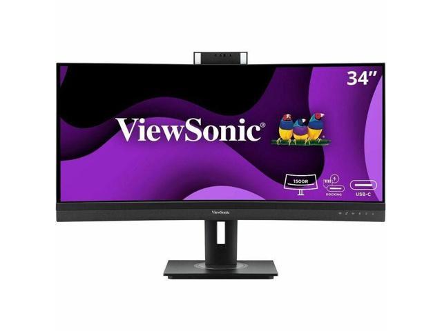 ViewSonic - VG3457CV 34" WUQHD Curved Video Conferencing Docking Monitor (USB-C) - Black - image 9