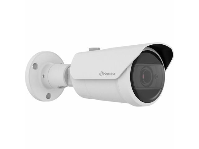 Hanwha QNO-C8083R 5 Megapixel Network Camera - Color - Bullet - White - 98.43 ft Infrared Night Vision - H.265, H.265M, H.265H, H.264, H.264M,...
