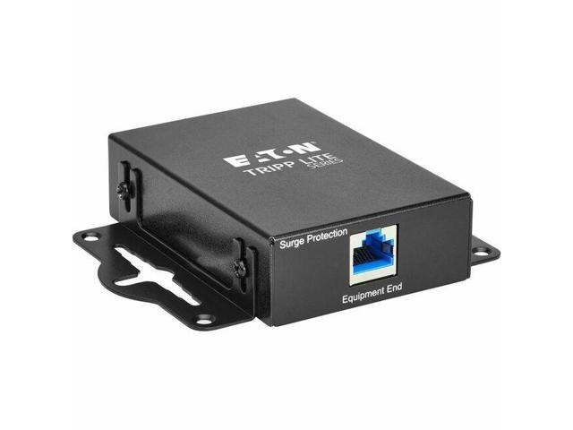 Eaton Tripp Lite Series In-Line PoE Surge Protector - 1 Gbps, IEC Compliant, TAA - Black - RJ-45 - 1 x RJ-45 - 30 VA - PoE - TAA Compliant