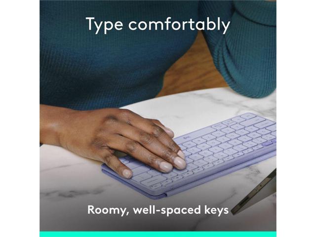 Logitech - Keys-To-Go 2 Slim Portable Bluetooth Keyboard for Tablet With Built-in Cover - Lilac - image 6