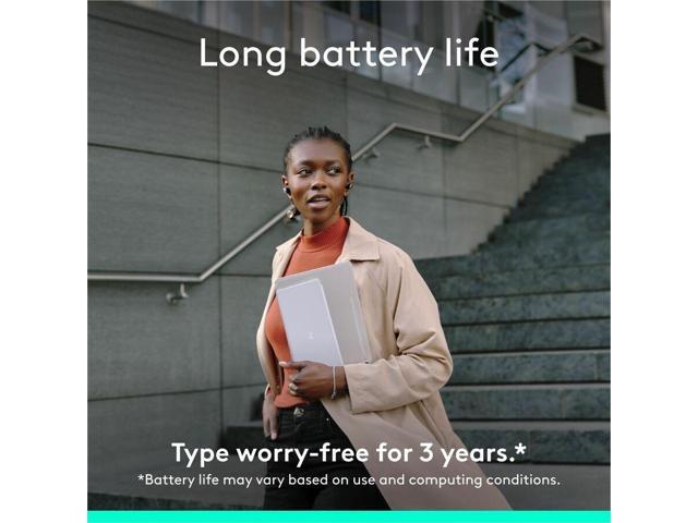 Logitech - Keys-To-Go 2 Slim Portable Bluetooth Keyboard for Tablet With Built-in Cover - Pale Gray - image 2