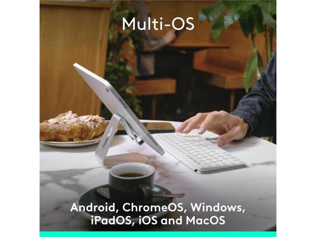 Logitech - Keys-To-Go 2 Slim Portable Bluetooth Keyboard for Tablet With Built-in Cover - Pale Gray - image 5