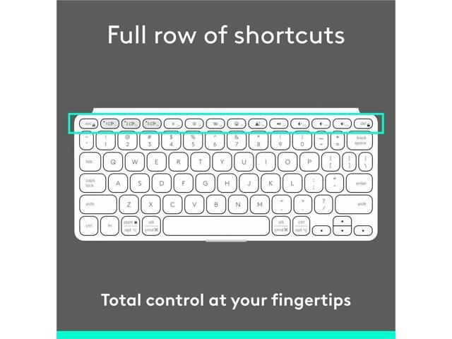 Logitech - Keys-To-Go 2 Slim Portable Bluetooth Keyboard for Tablet With Built-in Cover - Pale Gray - image 7