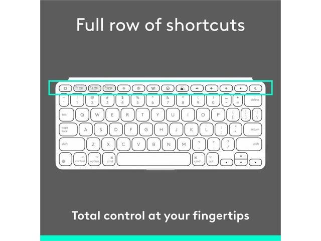 Logitech - Keys-To-Go 2 Slim Portable Bluetooth Keyboard for iPad, iPhone, Mac, and Apple TV With Built-in Cover - Pale Gray - image 7