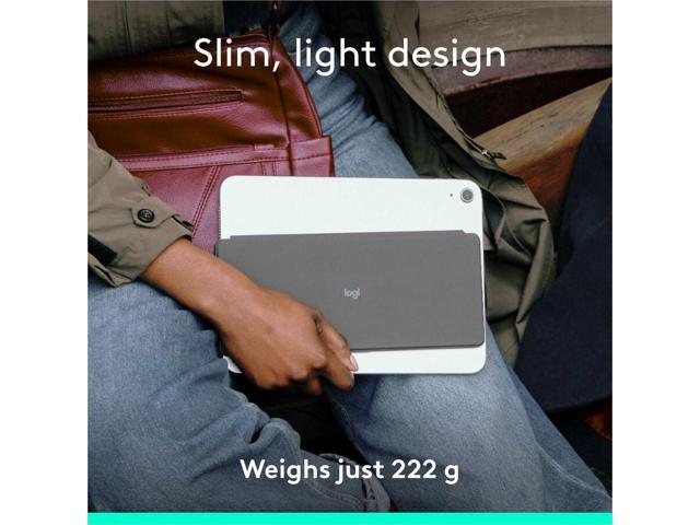 Logitech - Keys-To-Go 2 Slim Portable Bluetooth Keyboard for iPad, iPhone, Mac, and Apple TV With Built-in Cover - Graphite - image 5