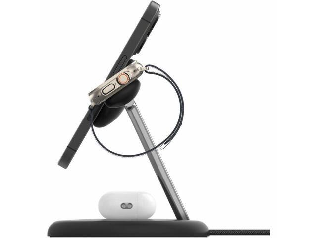 Belkin - 3-in-1 Stand 15W Qi2 Wireless Charger, Fast Charging for iPhone 17, AirPods, Apple Watch, & More (36W Included) - Black - image 8