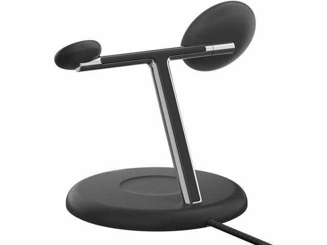 Belkin - 3-in-1 Stand 15W Qi2 Wireless Charger, Fast Charging for iPhone 17, AirPods, Apple Watch, & More (36W Included) - Black - image 7