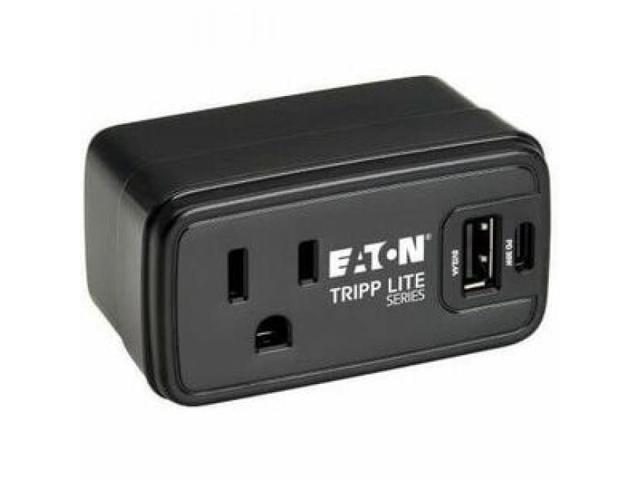 Eaton Tripp Lite Series Power It! 1-Outlet Universal Travel Charger and Power Strip - 5-15R Outlet, USB-C and USB-A Ports, 32W PD Charging, 5-15P...