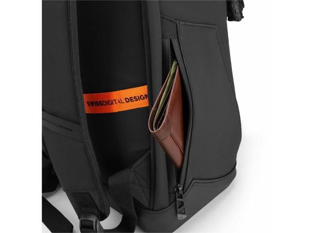 Swissdigital Design - SEON L+ TSA-Friendly Backpack With USB Charging Port RFID Protection and Fits Up to 16″ Laptop - Black - image 5
