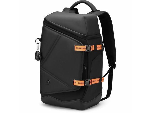 Swissdigital Design - SEON L+ TSA-Friendly Backpack With USB Charging Port RFID Protection and Fits Up to 16″ Laptop - Black - image 7