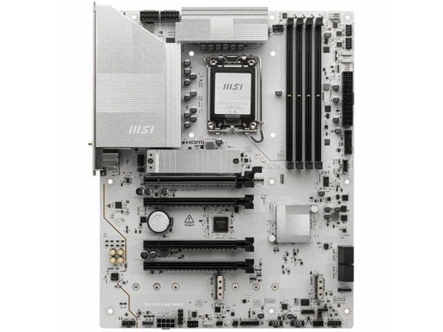 MSI PRO Z890-S WIFI WHITE INTEL Z890 LGA 1851 4x DDR5 4x PCI-E x16 slot 3x M.2, Wi-Fi 7 SATA 6G 2.5Gbps LAN ATX Motherboard