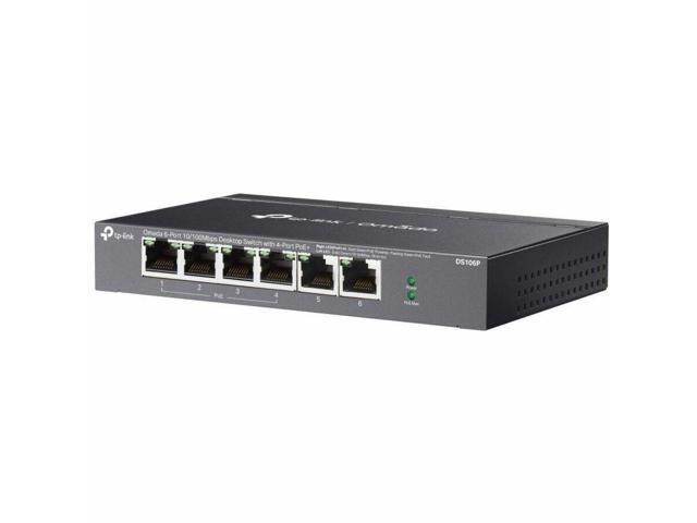 TP-Link Omada 6-Port 10/100Mbps Unmanaged Desktop Switch with 4-Port PoE+