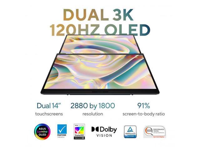 ASUS - Zenbook Duo Dual 14" 3K OLED Touch Laptop - Evo Intel Core Ultra 9 285H with 32GB RAM - Intel Arc Graphics - 1TB SSD - Inkwell Gray - image 8