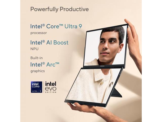ASUS - Zenbook Duo Dual 14" 3K OLED Touch Laptop - Evo Intel Core Ultra 9 285H with 32GB RAM - Intel Arc Graphics - 1TB SSD - Inkwell Gray - image 6
