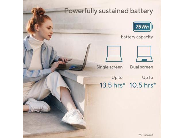 ASUS - Zenbook Duo Dual 14" 3K OLED Touch Laptop - Evo Intel Core Ultra 9 285H with 32GB RAM - Intel Arc Graphics - 1TB SSD - Inkwell Gray - image 10