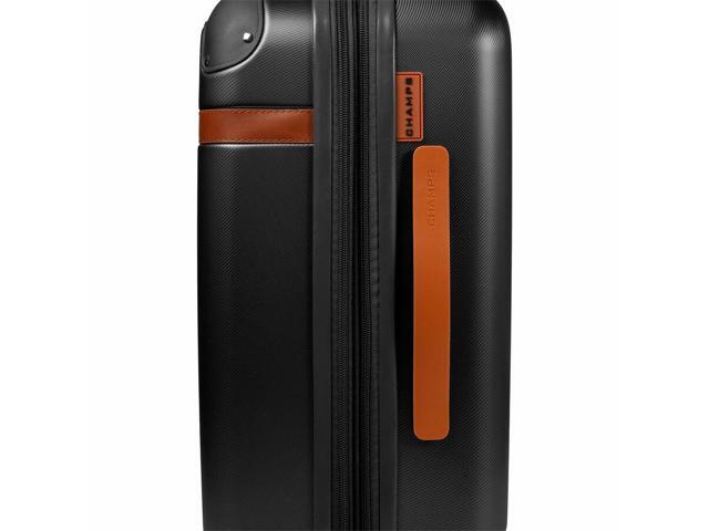 CHAMPS Vintage Collection - Hardside Carry-on - Black - Durable Expandable Hardside 20in. Carry-on - Lightweight Polycarbonate with TSA Lock -...