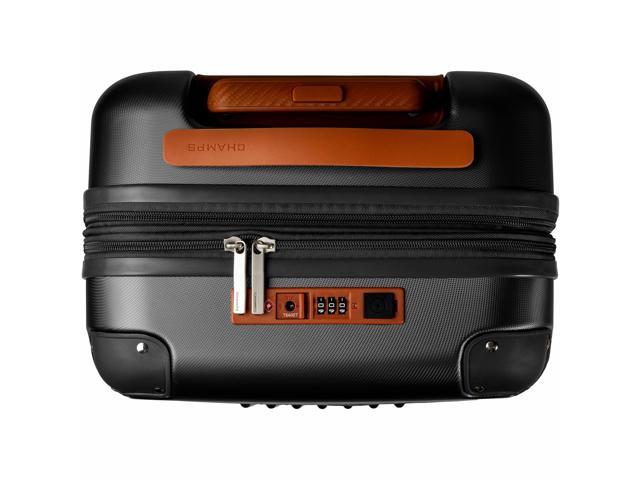 CHAMPS Vintage Collection - Hardside Carry-on - Black - Durable Expandable Hardside 20in. Carry-on - Lightweight Polycarbonate with TSA Lock -...