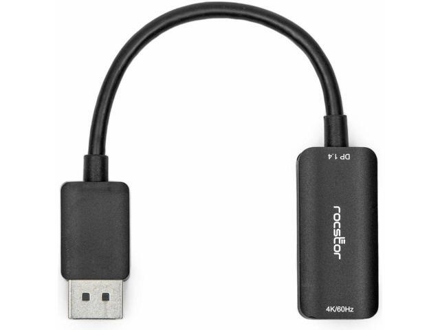 Rocstor DisplayPort to HDMI Adapter - 4K DP to HDMI Converter - UHD 4K 60Hz - 1 x 20-pin DisplayPort 1.4 Digital Audio/Video - Male - 1 x 19-pin...