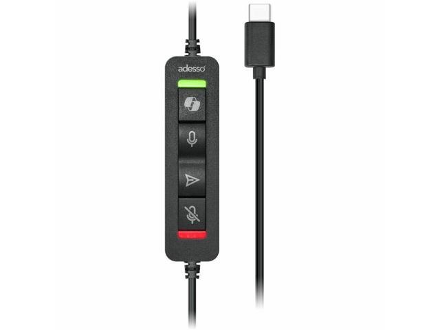 Adesso Xtream P7 Wired Stereo Headset With AI Controls - Stereo - USB Type A, USB Type C - Wired - 32 Ohm - 20 Hz to 20 kHz - Over-the-head -...