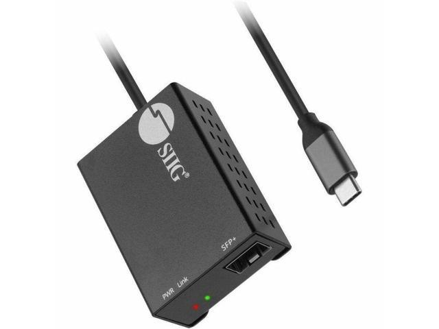 SIIG USB-C to SFP Fiber Gigabit Ethernet Adapter - TAA compliant - USB-C to SFP Gigabit Ethernet adapter allows you to quickly add a SFP Fiber...